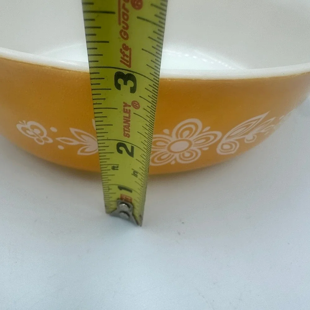 VTG MCM Pyrex Casserole Dish 1.5qt Gold Butterfly Gold 043 Oval Baking Dish Lid